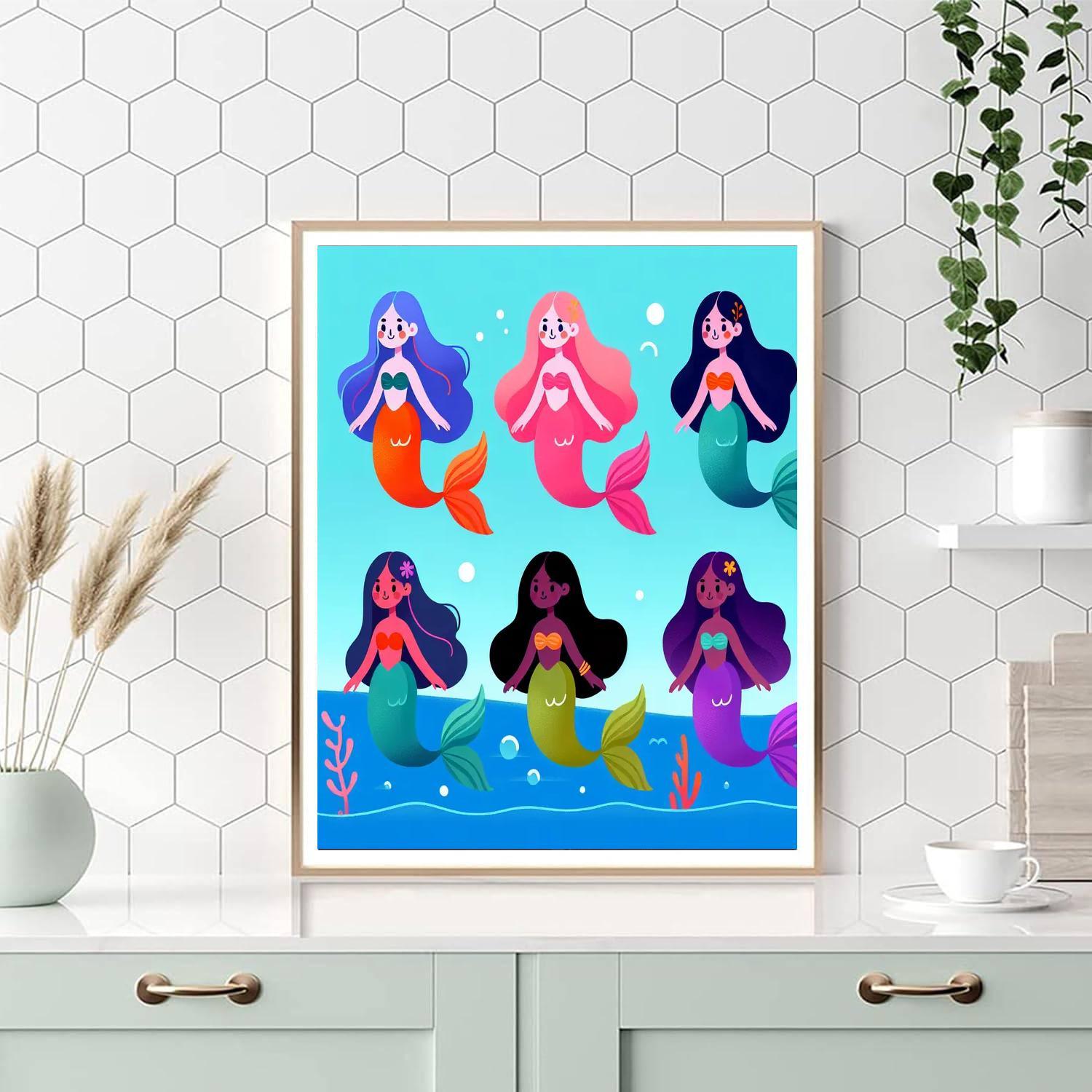 Mystical Mermaid Meeting Number Painting