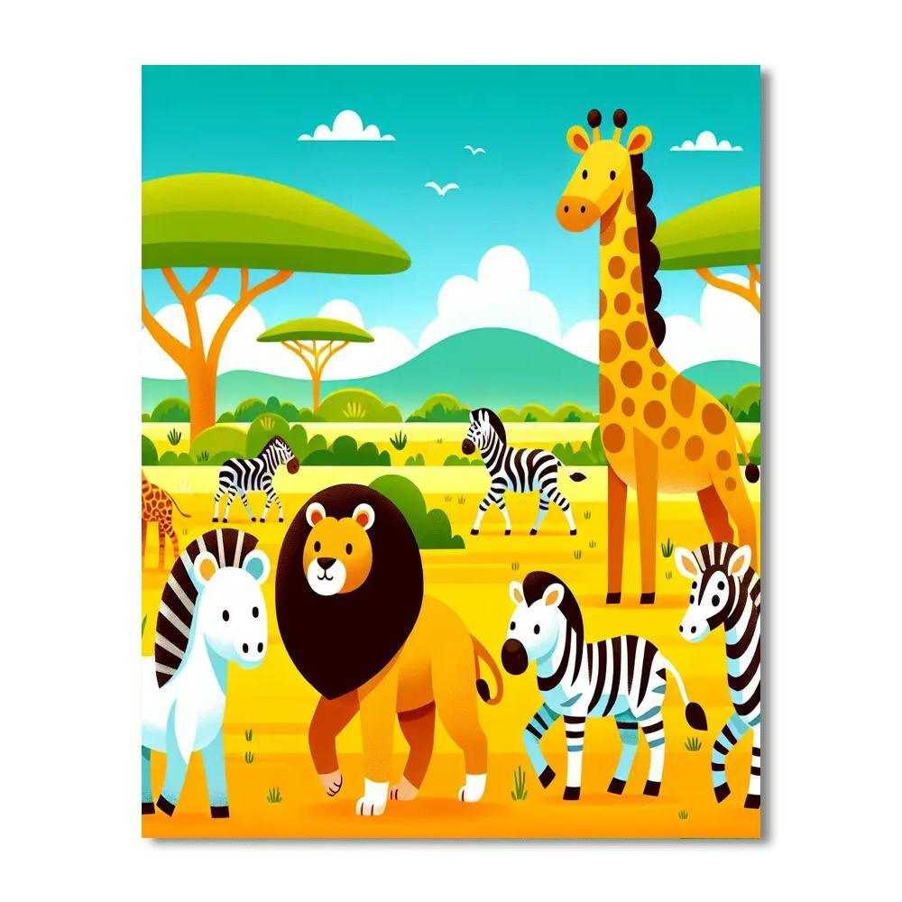 Sunny Safari Spectacle Numbered Painting Kits