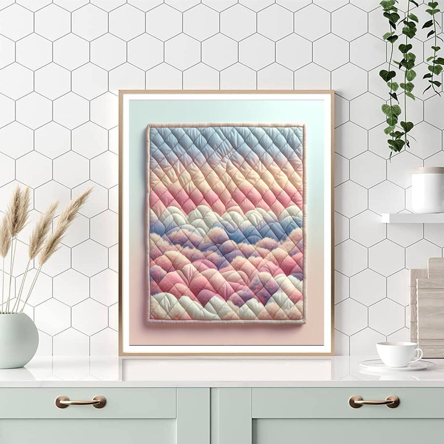 Pastel Sunrise Quilted Throw Paint By Number