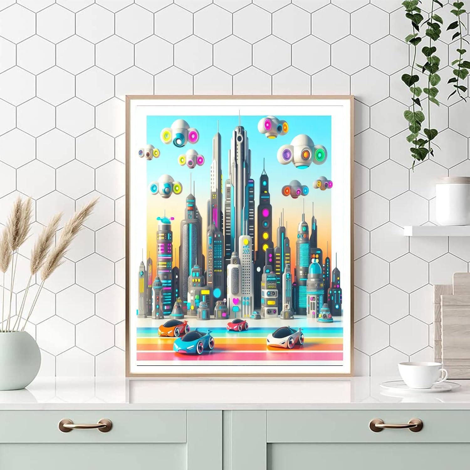 Urban Skyline Utopia Paint By Color