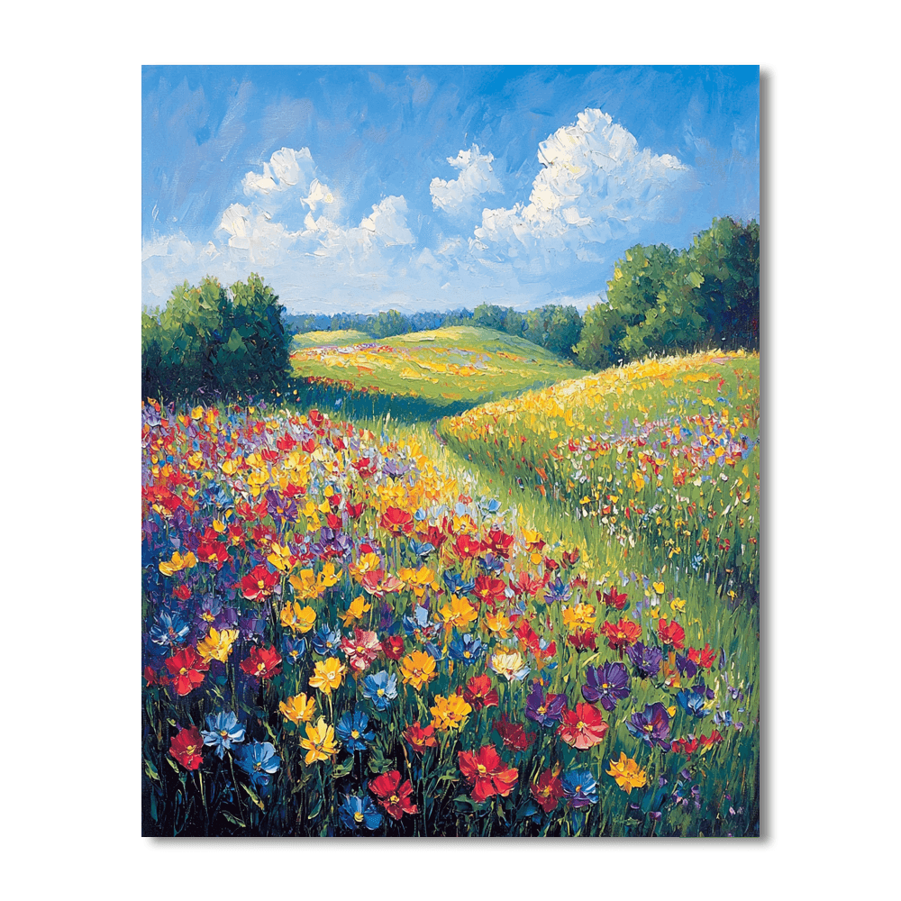 Claude Monet Inspired Serene Meadow  Paint By Numbers