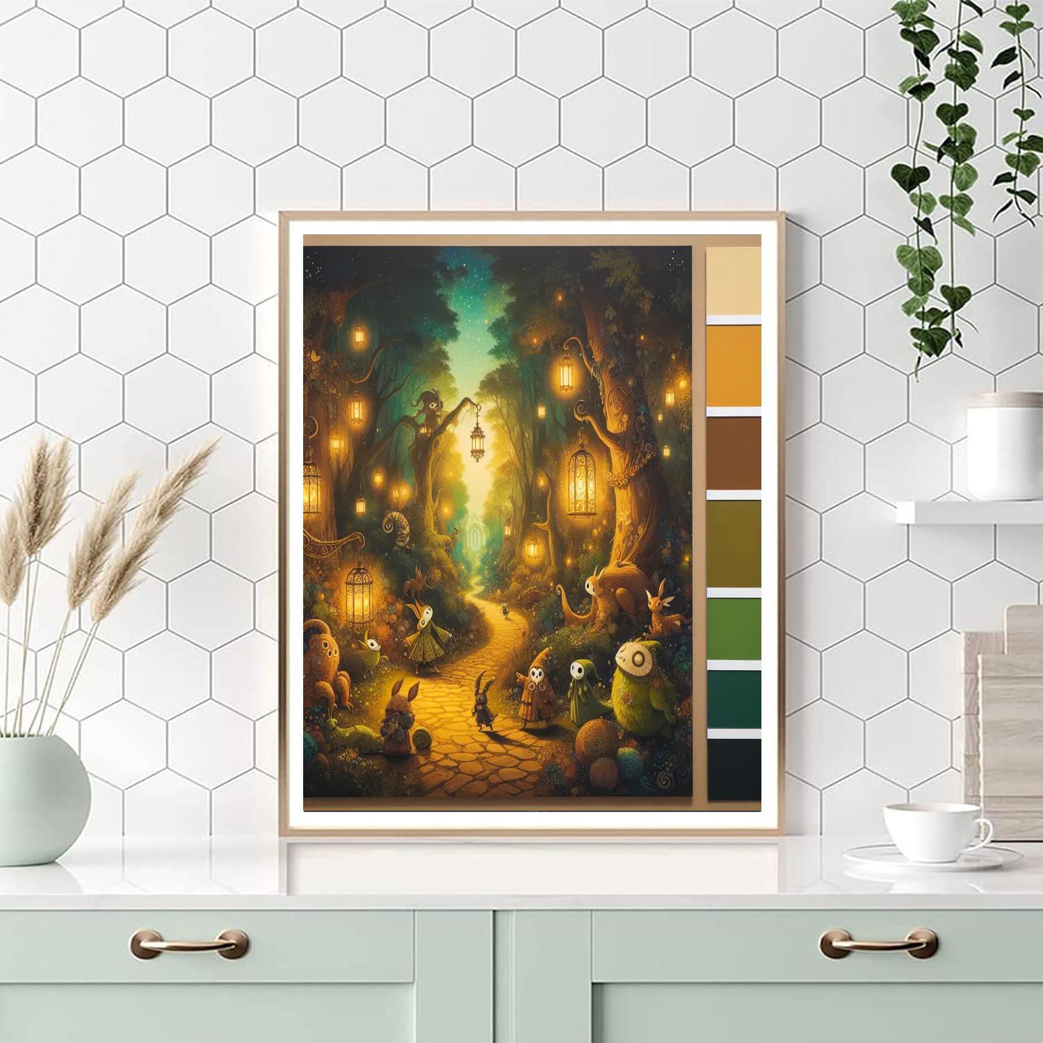 Fairytale Woodland Path Painting Number Kit