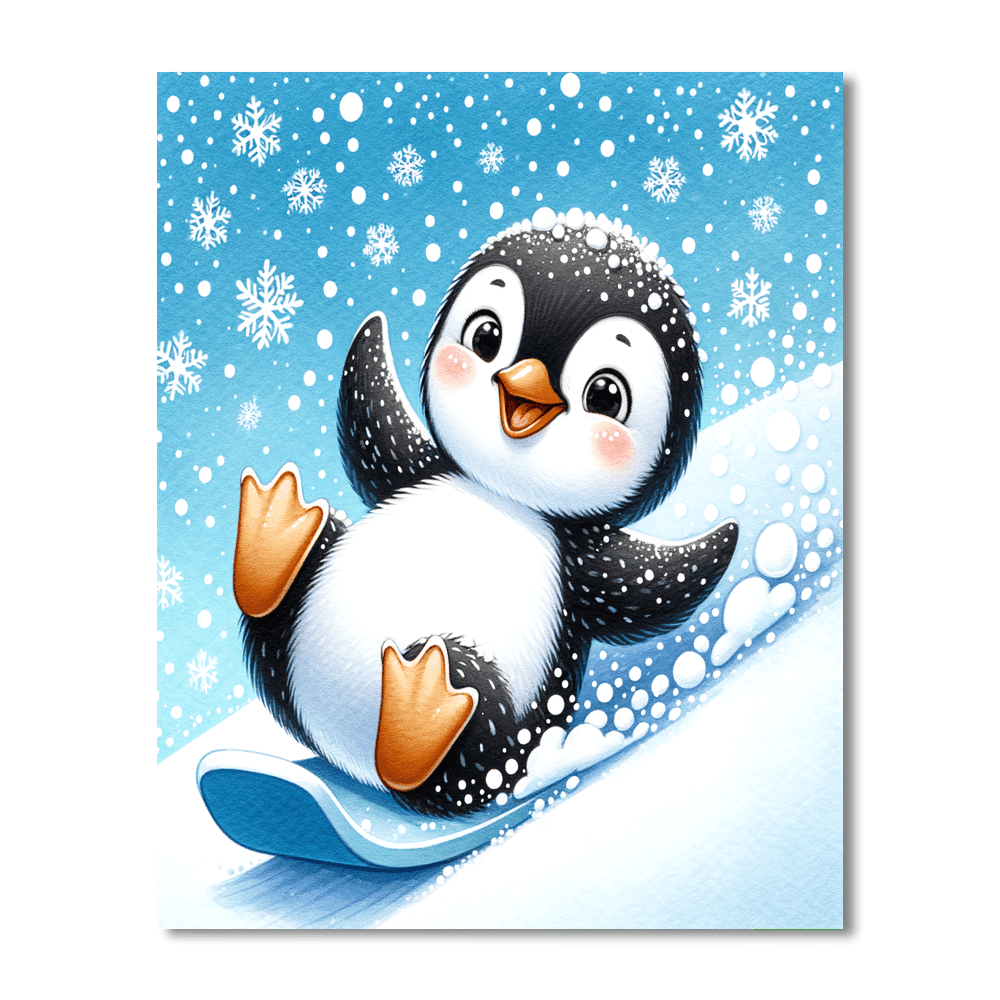 Silly Penguin - DIY Painting By Numbers Kit