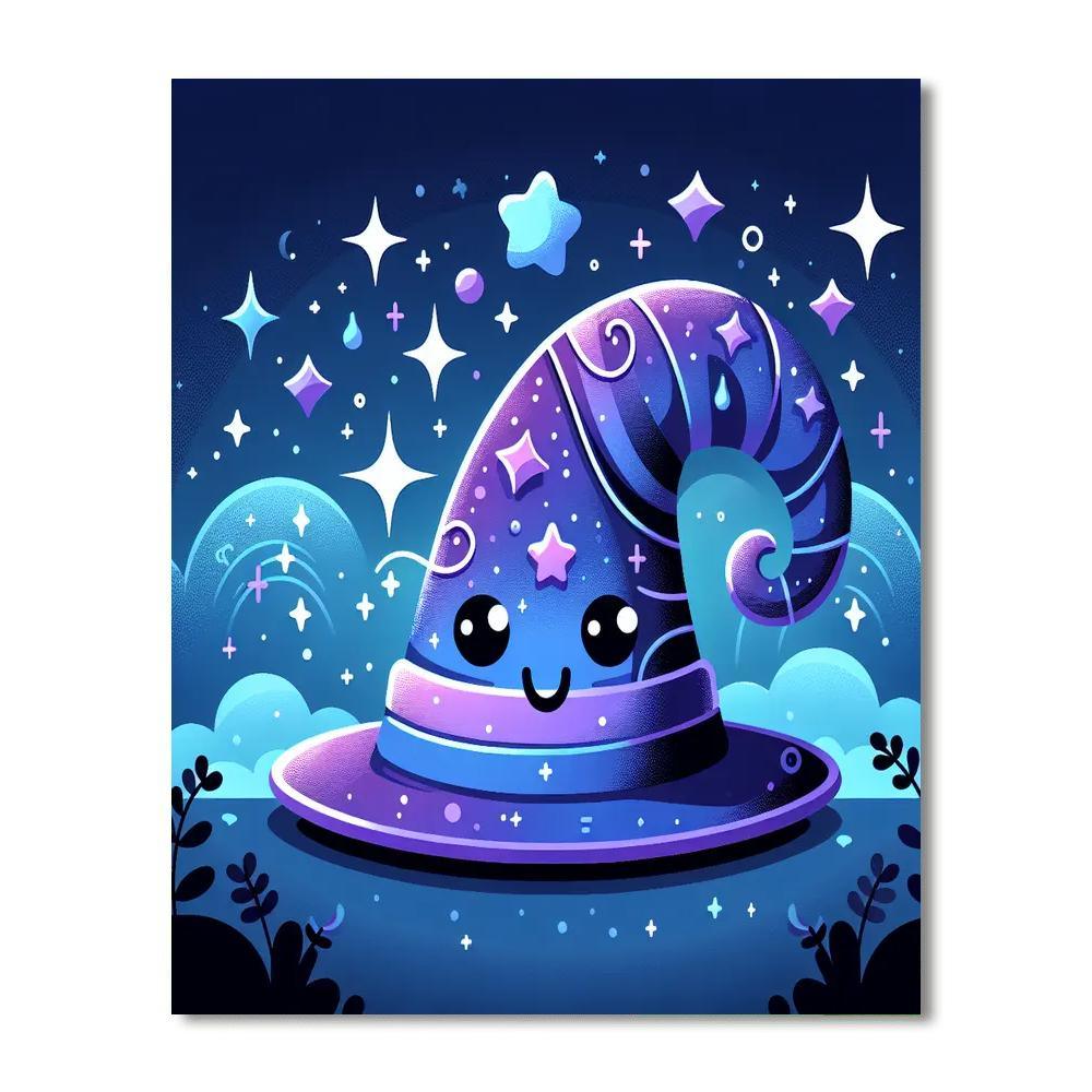 Whimsical Wizard Hat DIY Paint By Numbers