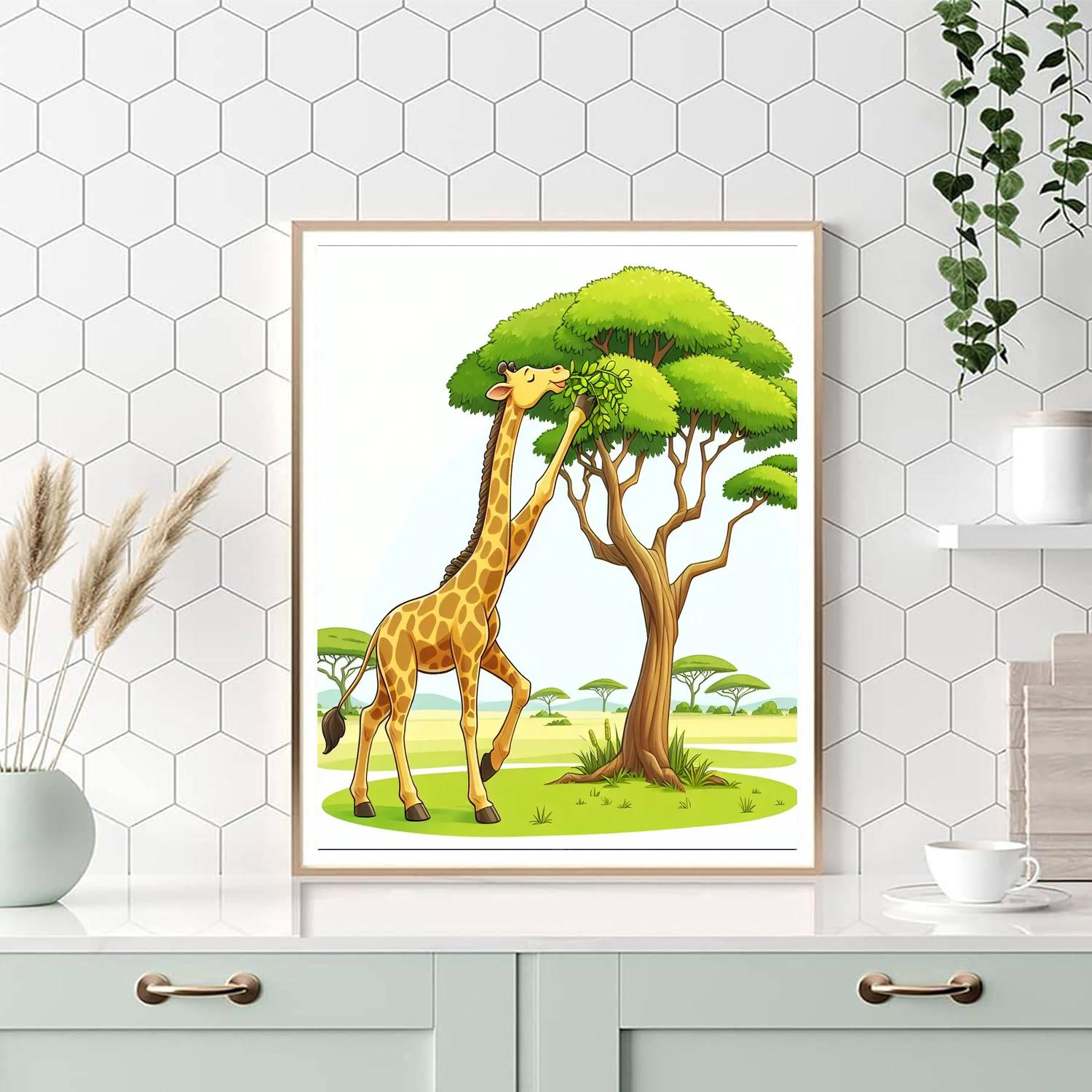 Gregarious Giraffe Paint By Numbers Art