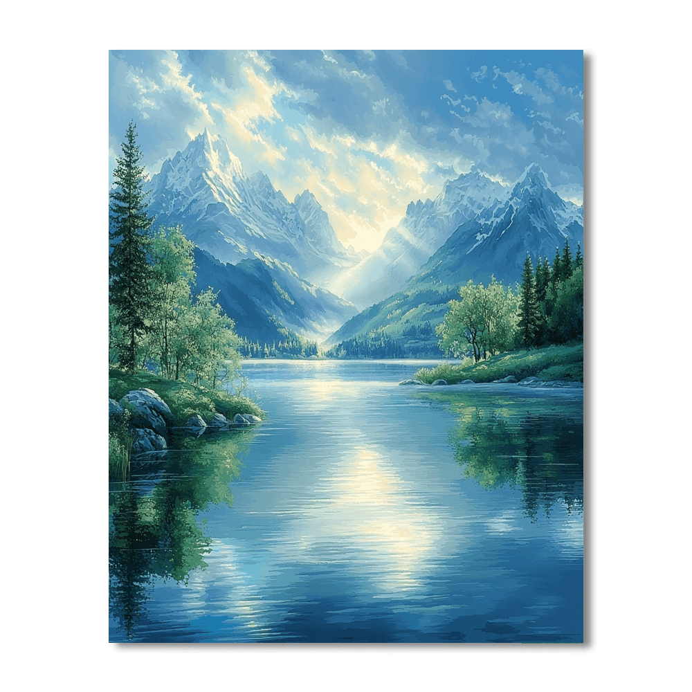 Thomas Kinkade Inspired Reflections Of Peace  Paint By Numbers Kits