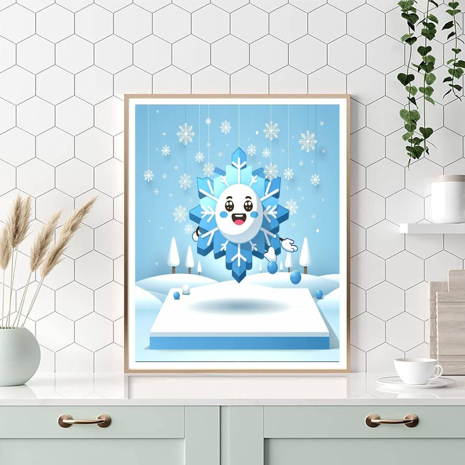 Jolly Snowflake DIY Paint By Numbers