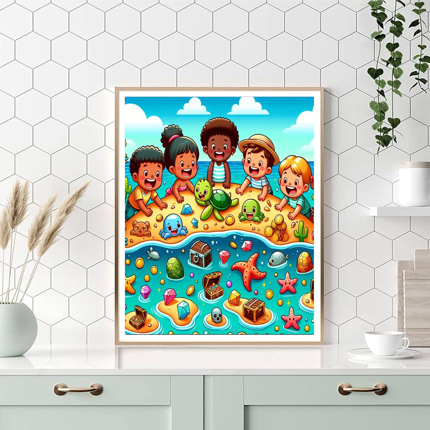 Seaside Treasure Adventure Painting Number Kit