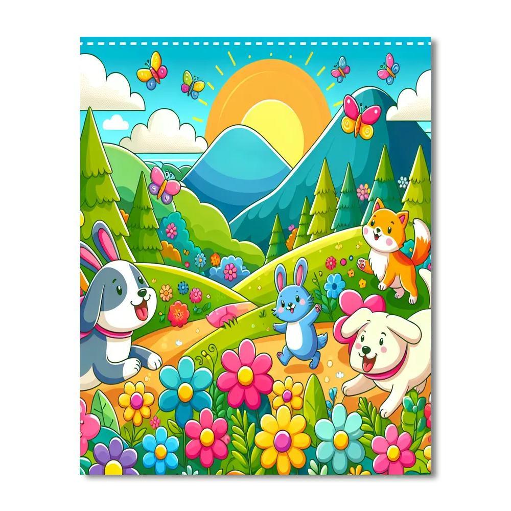 Whimsical Pet Adventure Paint By Number