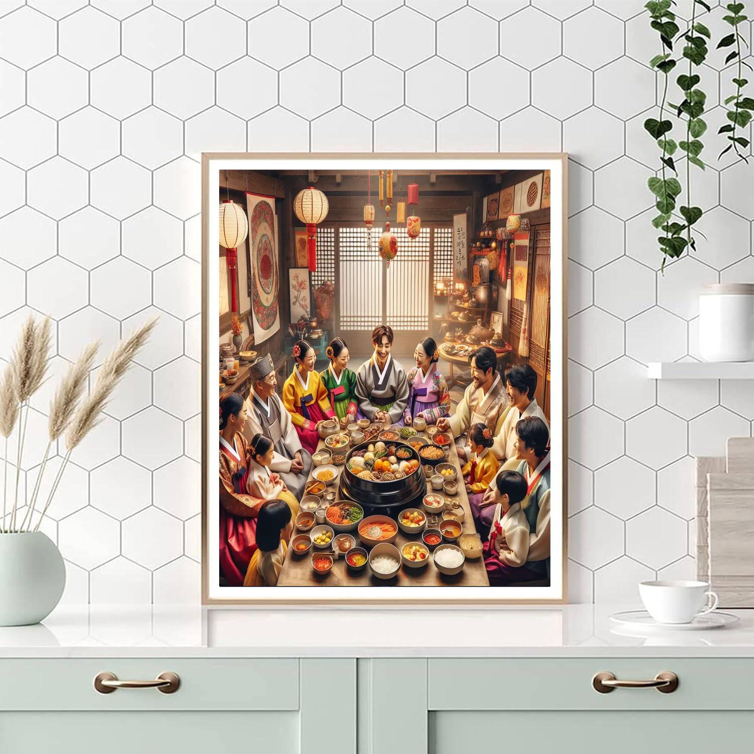 Seollal - South Korea Numbered Painting Kits