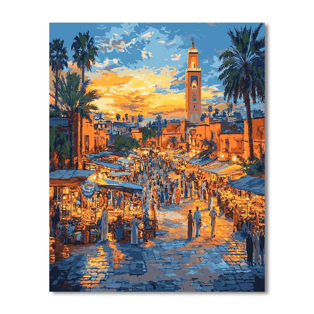 Djemaa El-fna DIY Paint By Numbers