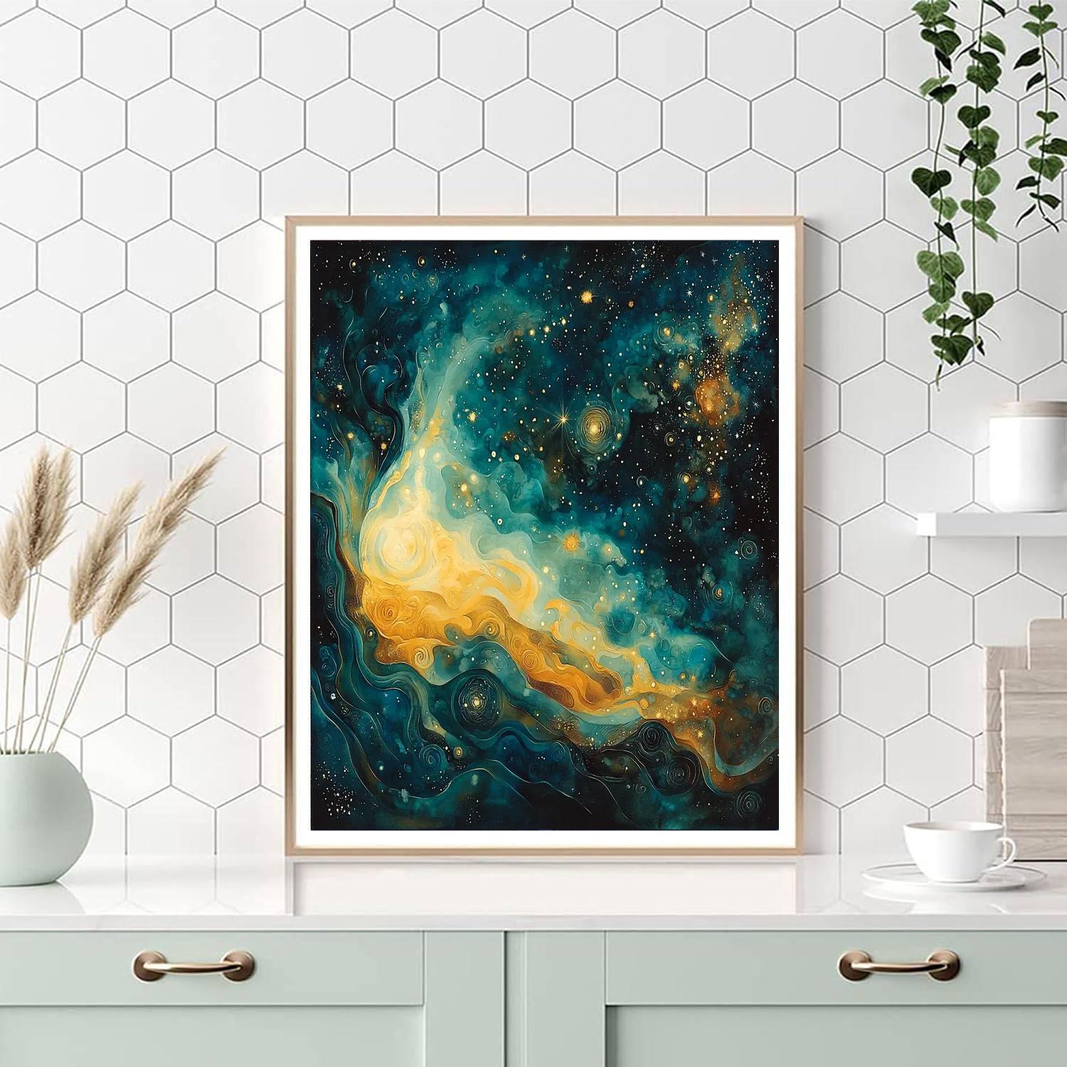 Max Ernst Inspired Ethereal Cosmic Whispers  Painting Number Kit