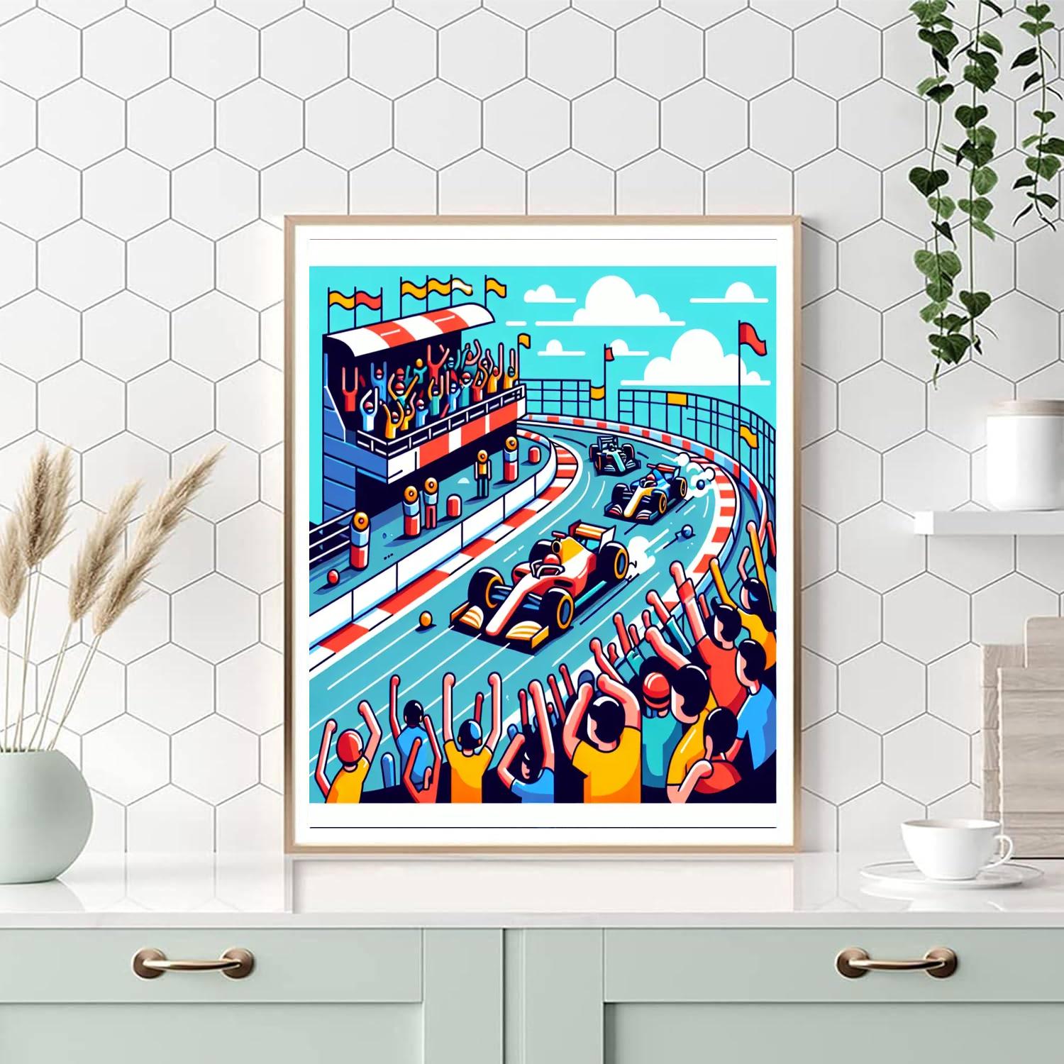 Race To The Finish Line Painting By Numbers Kit