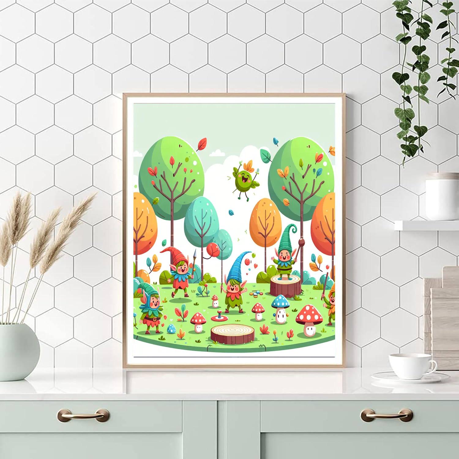 Giggling Goblin Grove Paint By Numbers Art