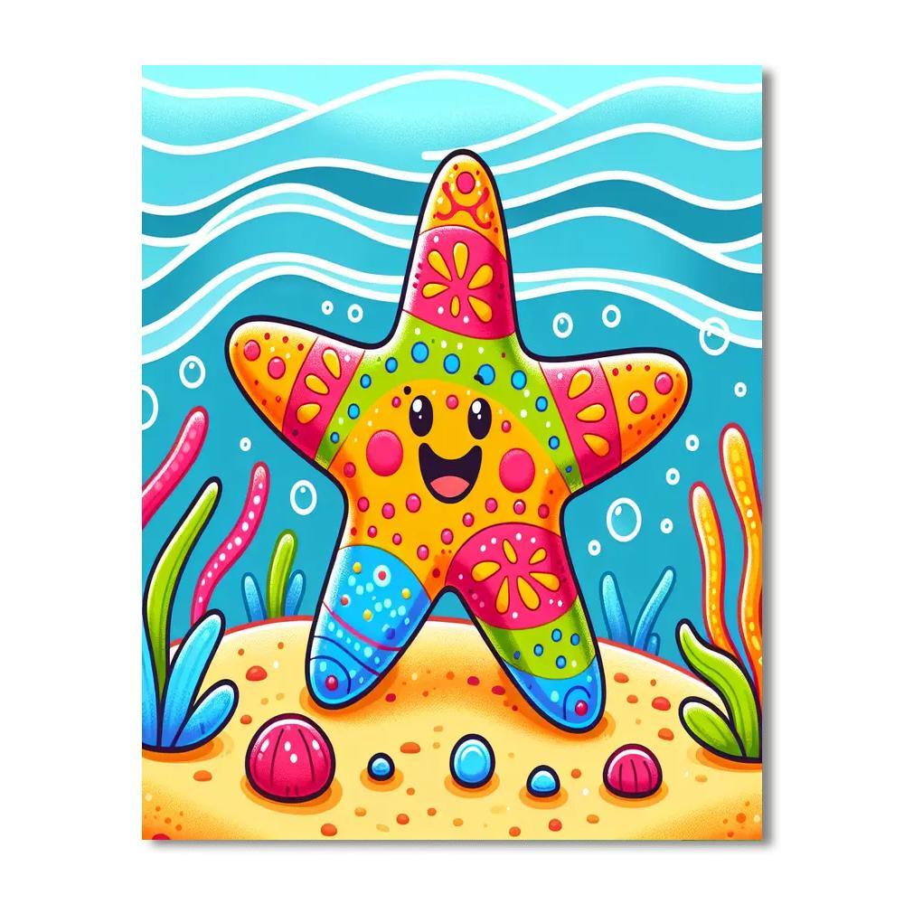 Brilliant Starfish Paint By Numbers