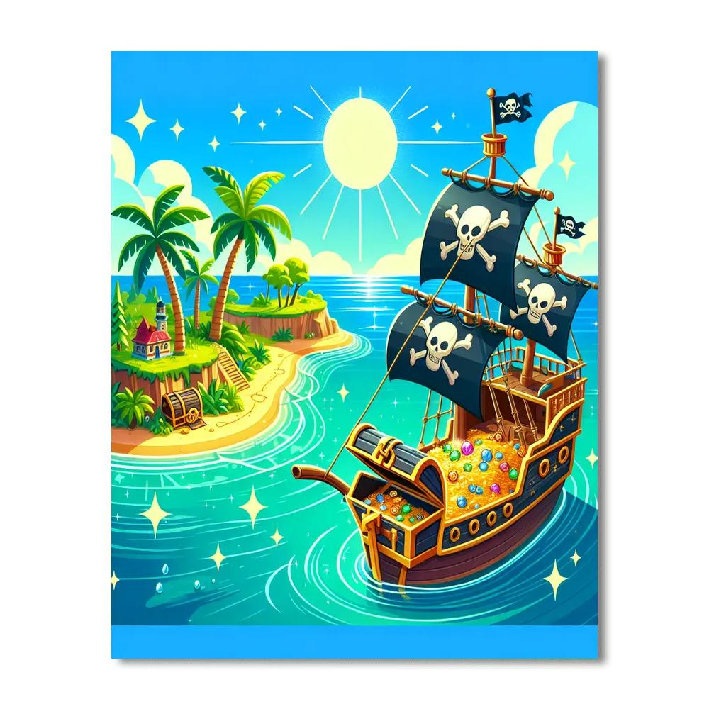 Pirate's Plunder Painting Number Kit