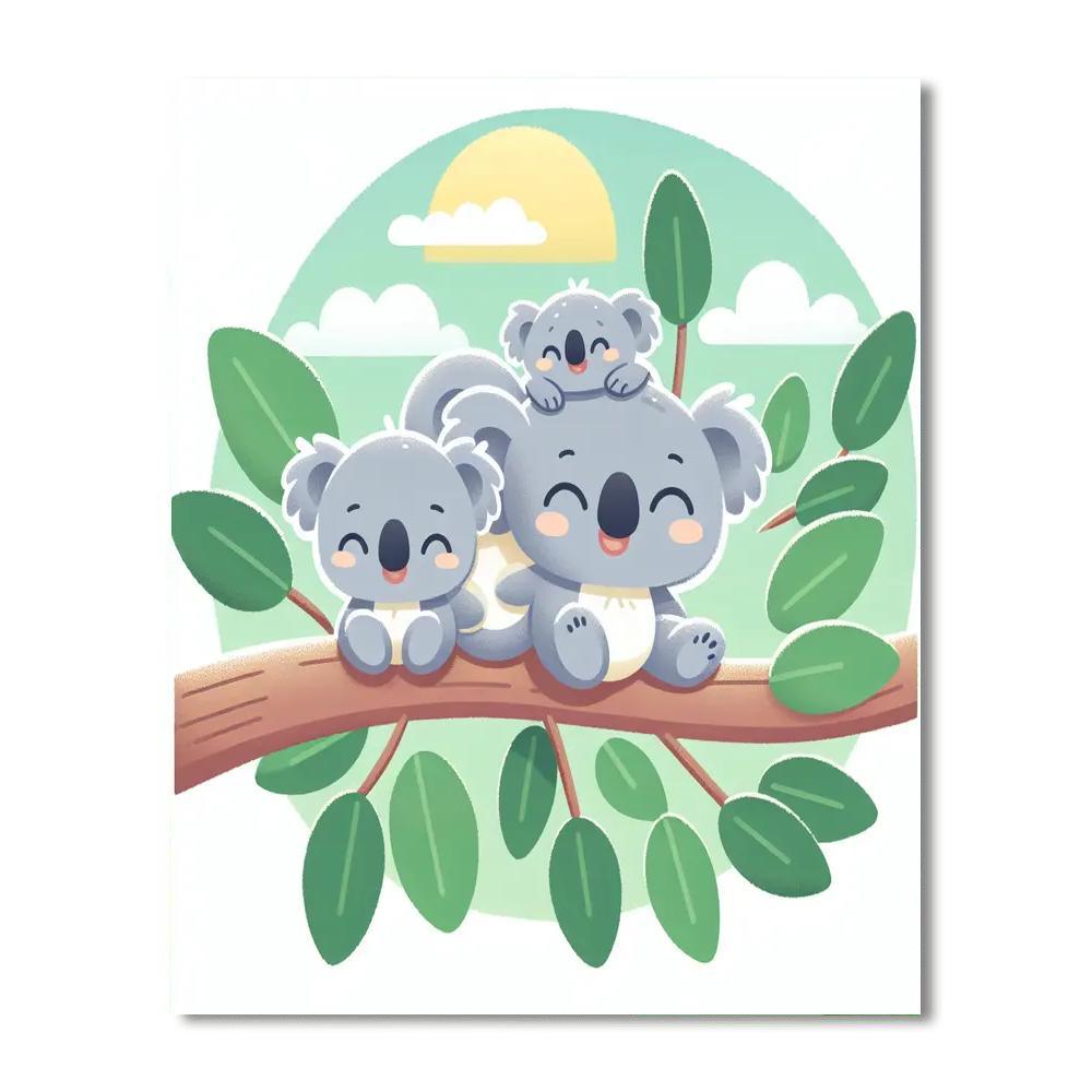 Curious Koala Family Paint By Number