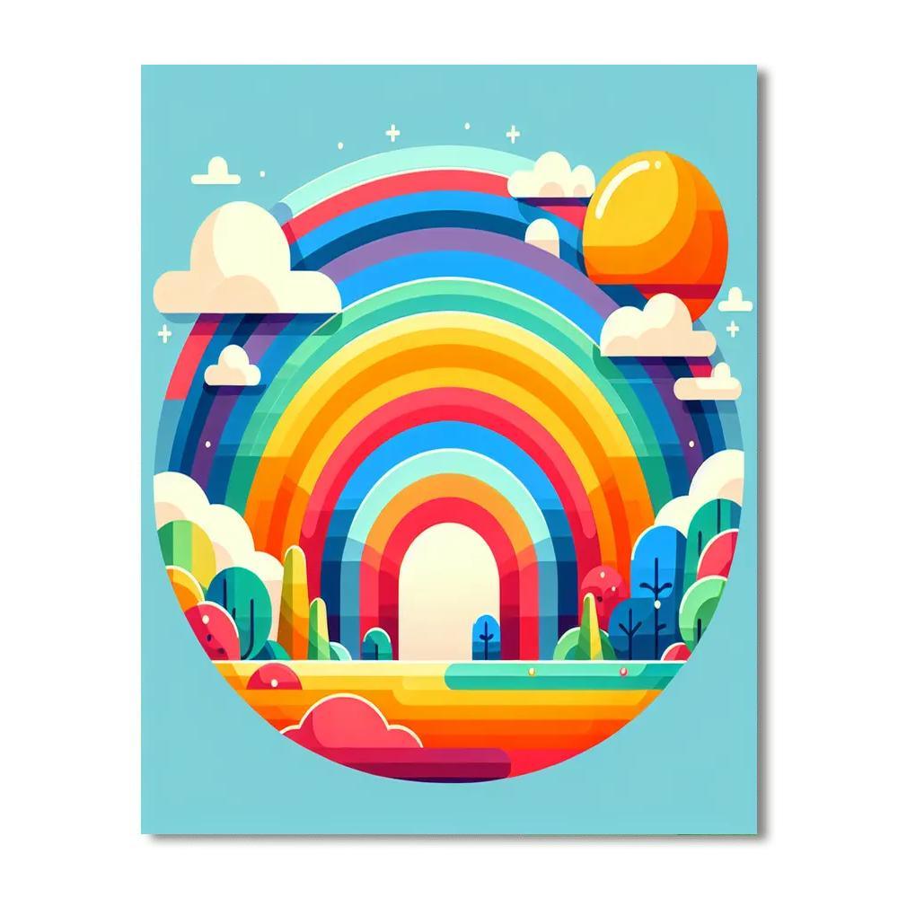 Whimsical Rainbow Ride Paint By Numbers Kits
