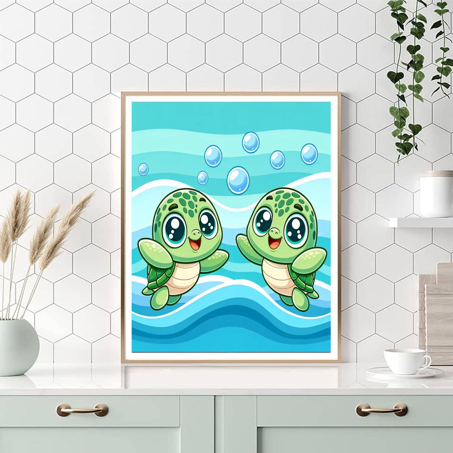 Sailing With Sea Turtles Painting By Numbers Kit