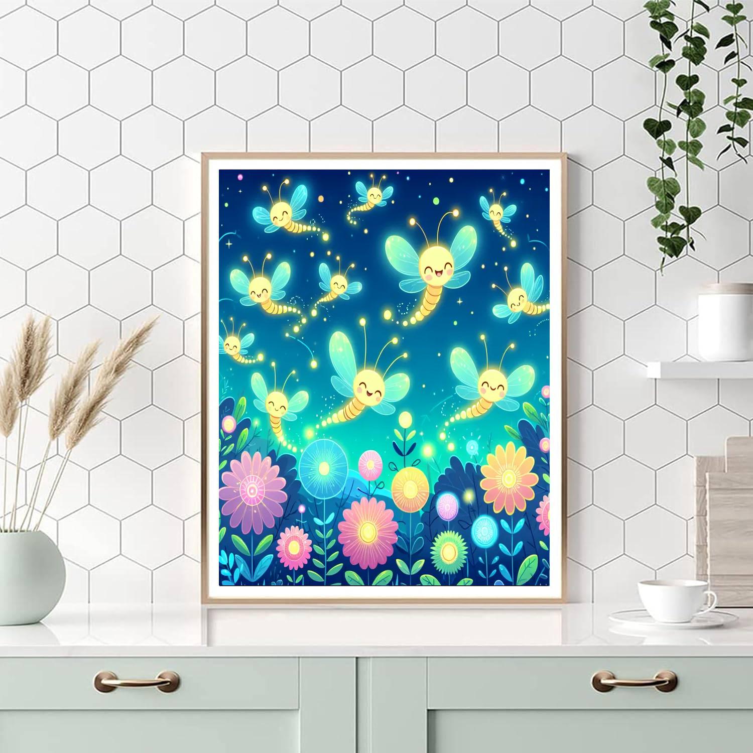Bright Firefly Festival Numbered Painting Kits