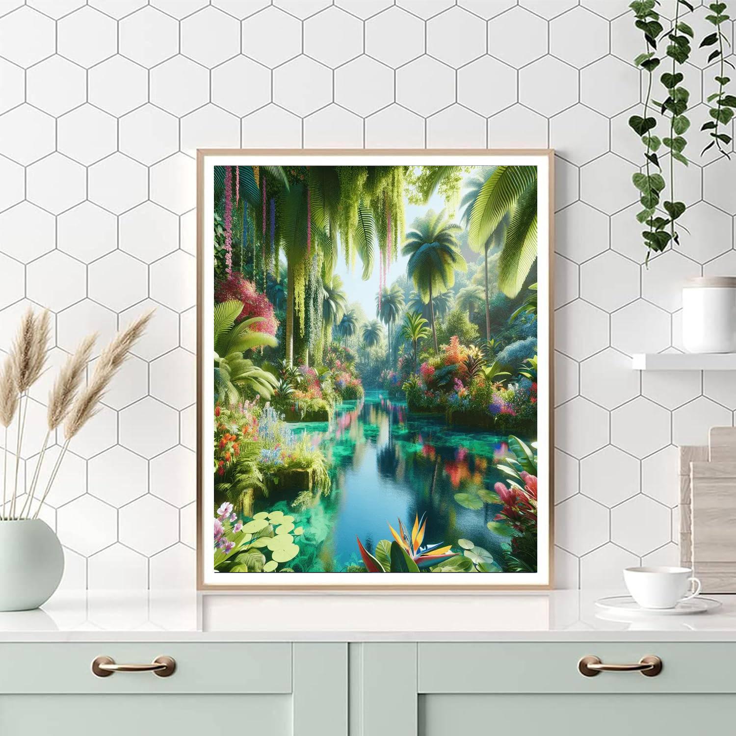 Exotic Oasis Retreat Numbered Painting Kits