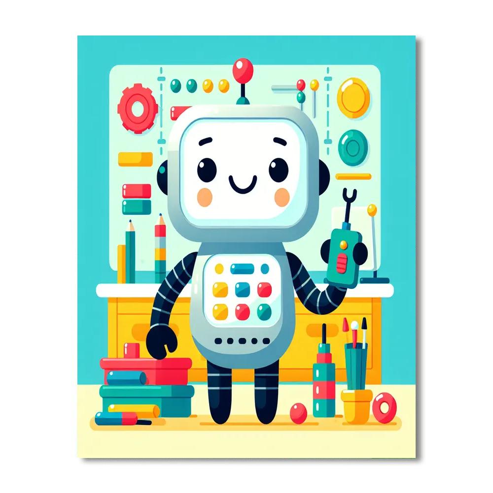 Robot's Fun Invention Numbered Painting Kits
