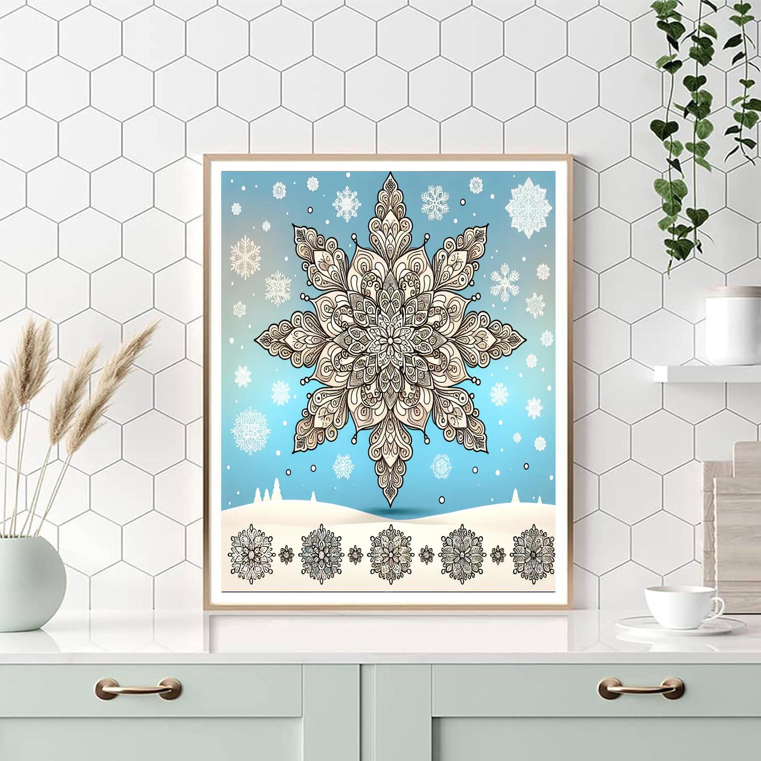 Whimsical Snowflake DIY Paint By Numbers