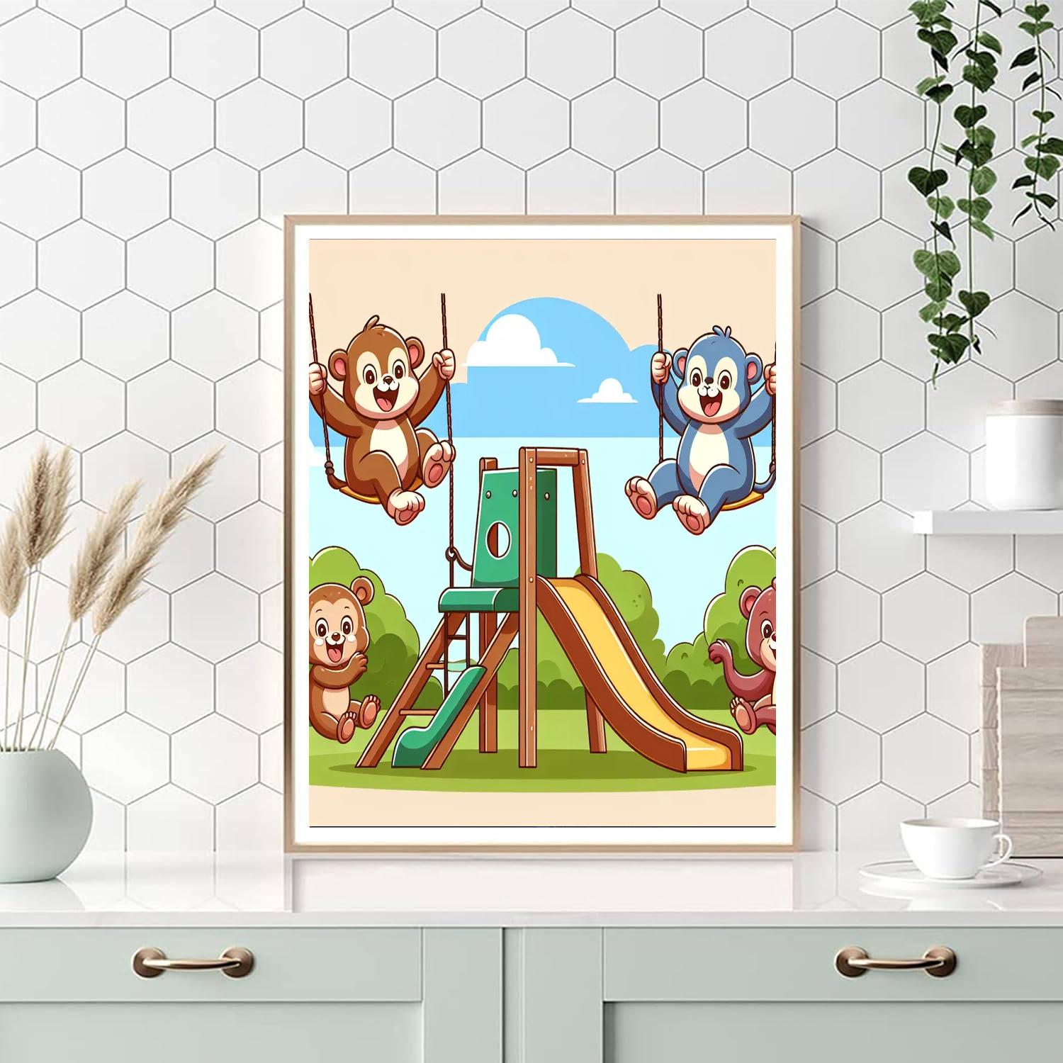 Animal Antics Playground Paint By Numbers Kits