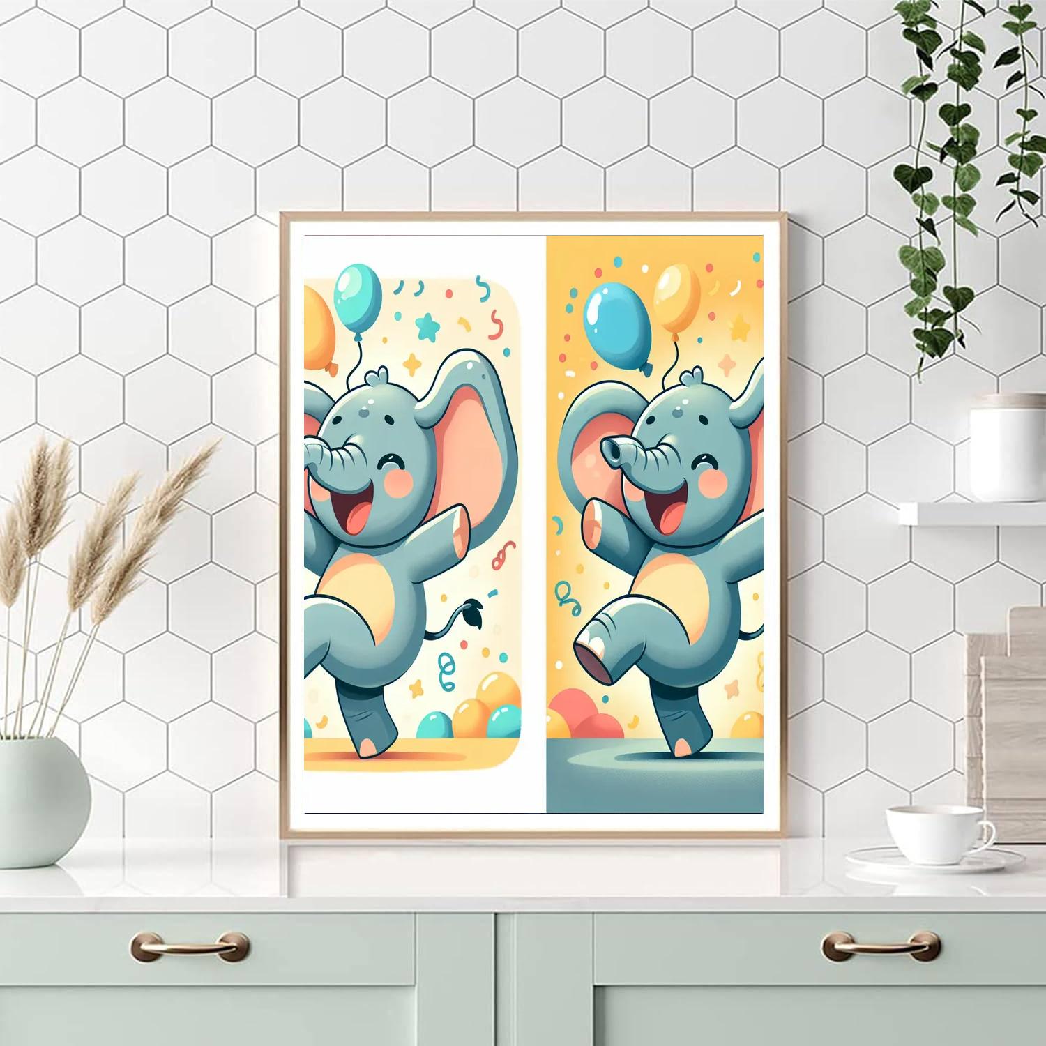 Dancing Elephant Painting Number Kit