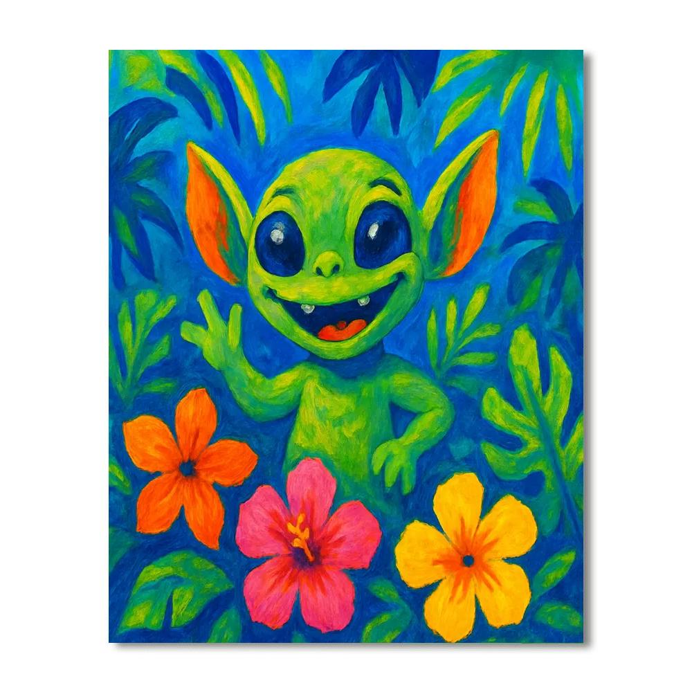 Tropical Stitch Delight Painting By Numbers Kit