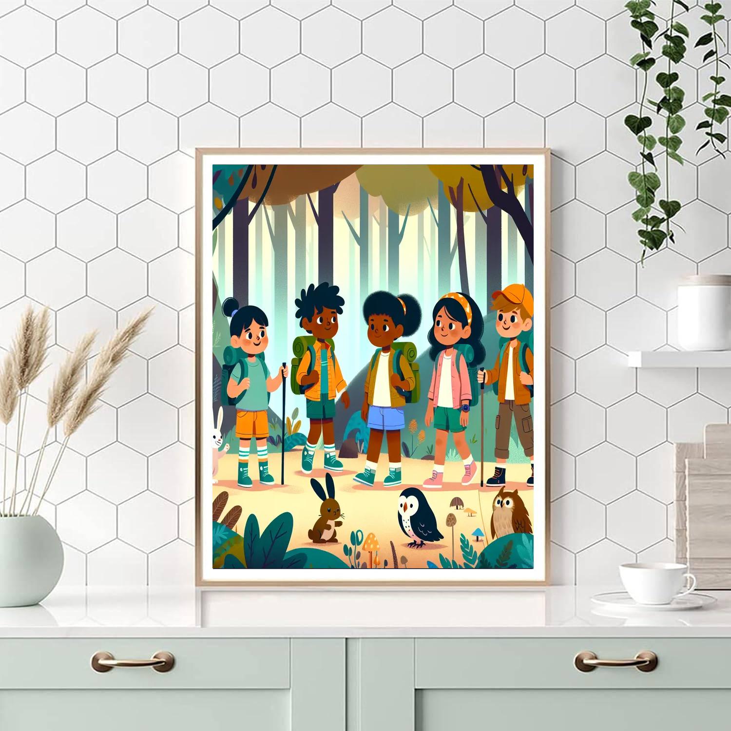 Forest Adventure Trek Number Painting