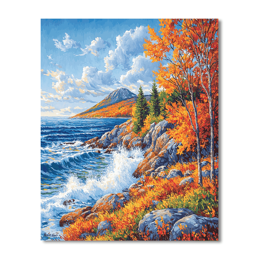 Acadia National Park Number Painting