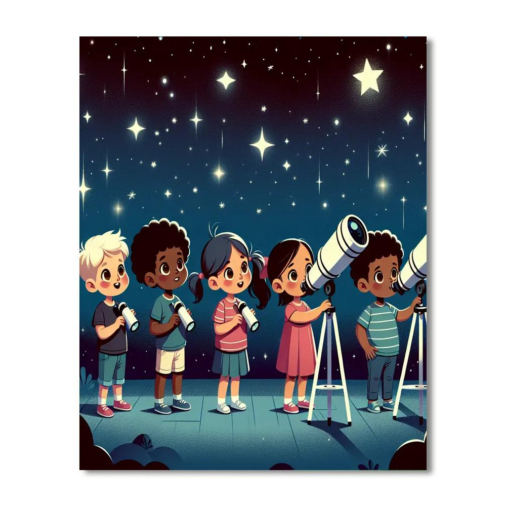 Wishing Star Observatory Number Painting