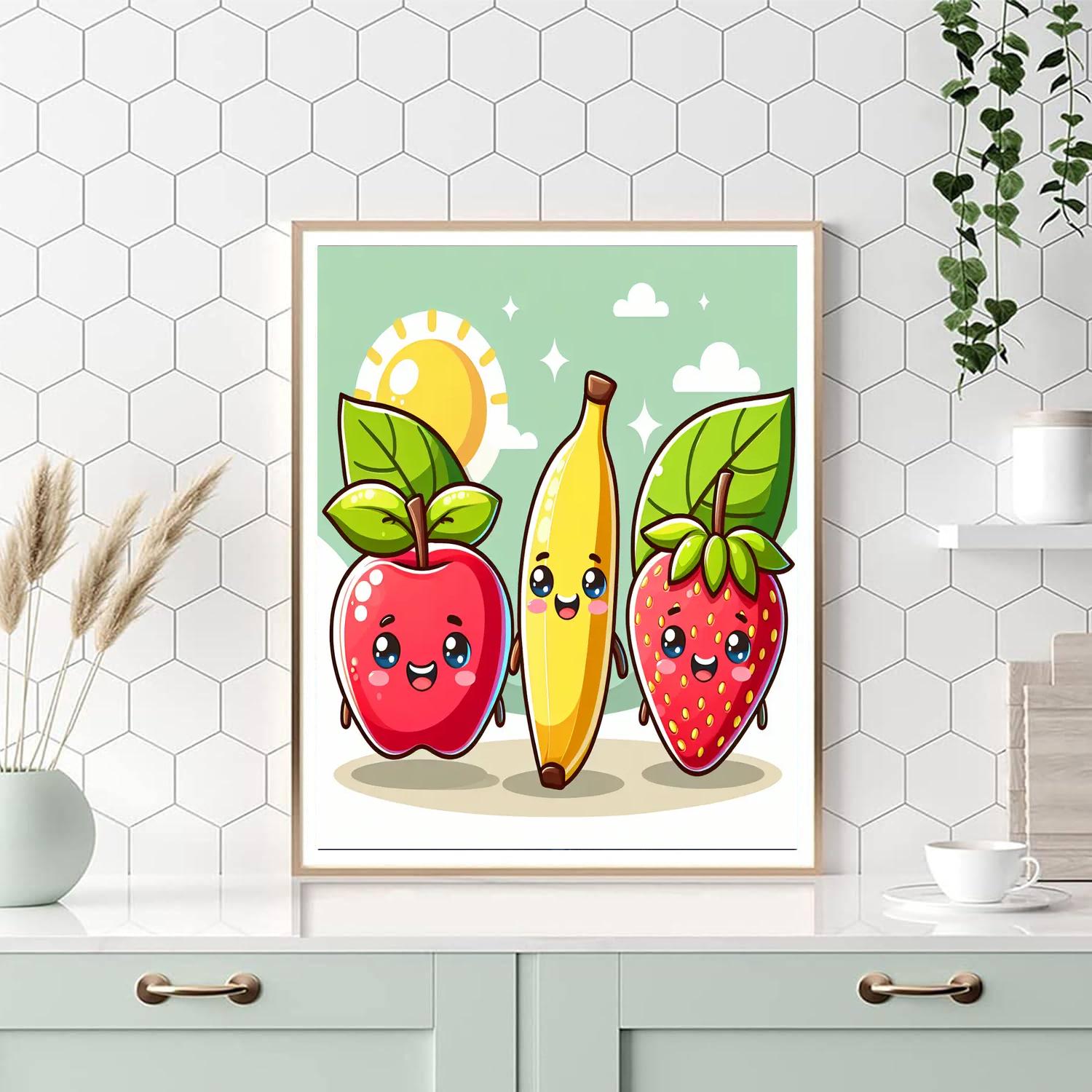 Happy Fruit Friends Painting By Numbers Kit
