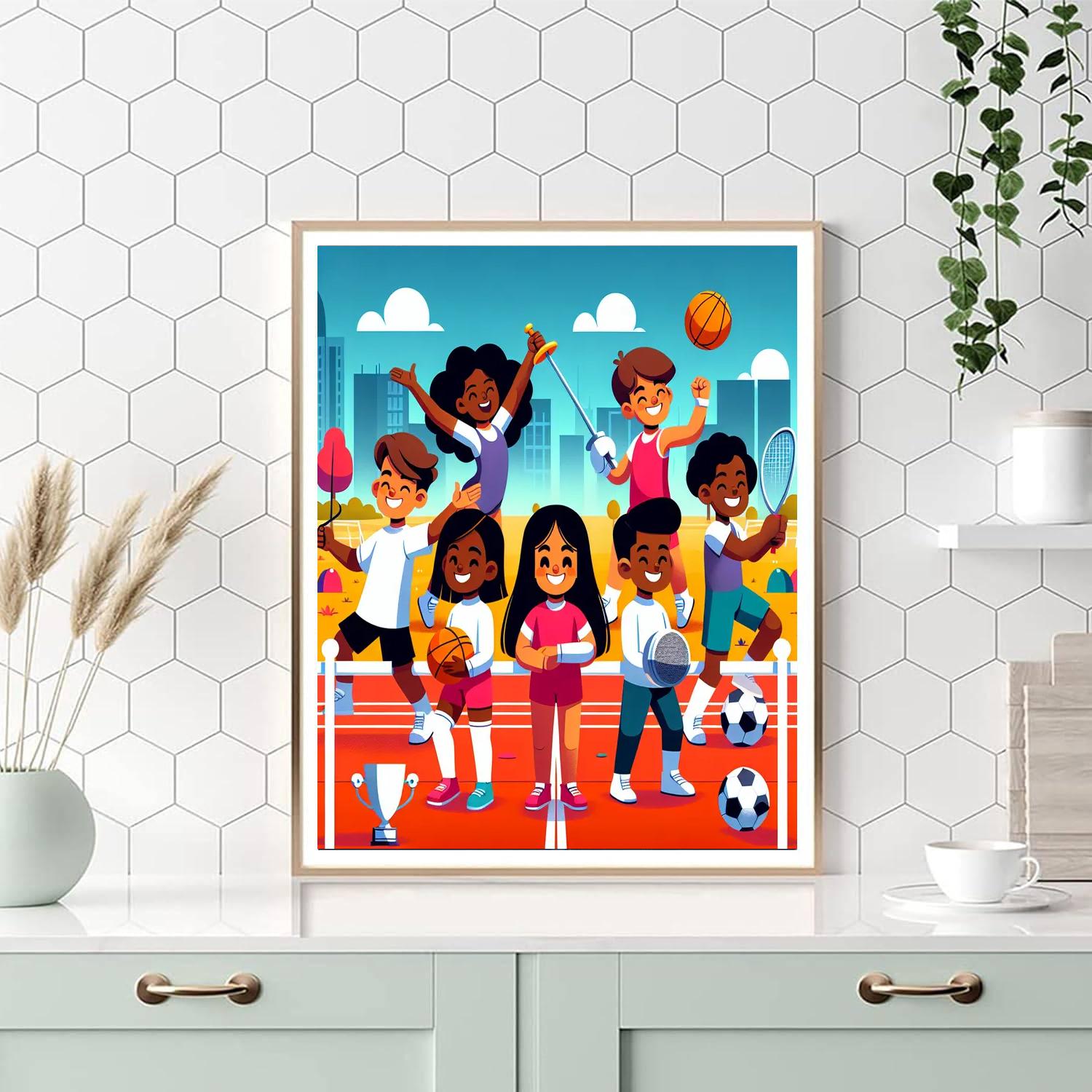 Colorful Sports Day Paint By Number