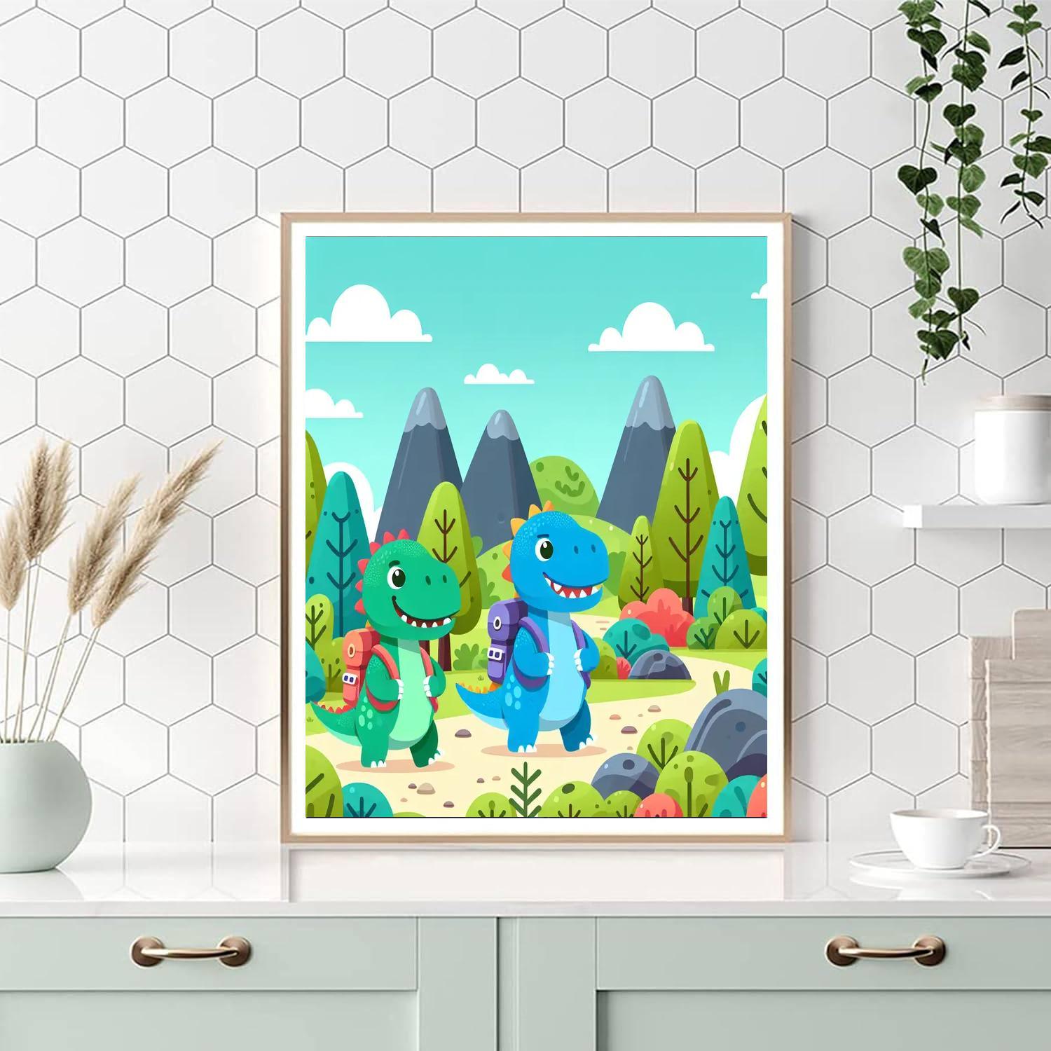 Dino Explorer Club DIY Paint By Numbers