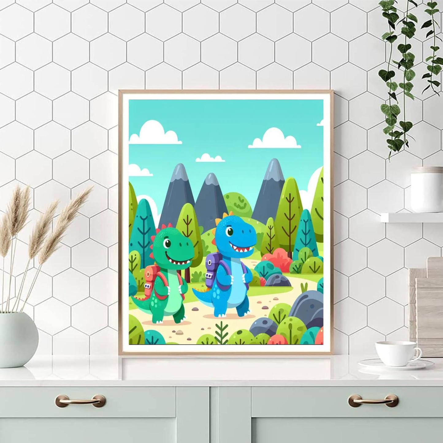 Dino Explorer Club DIY Paint By Numbers