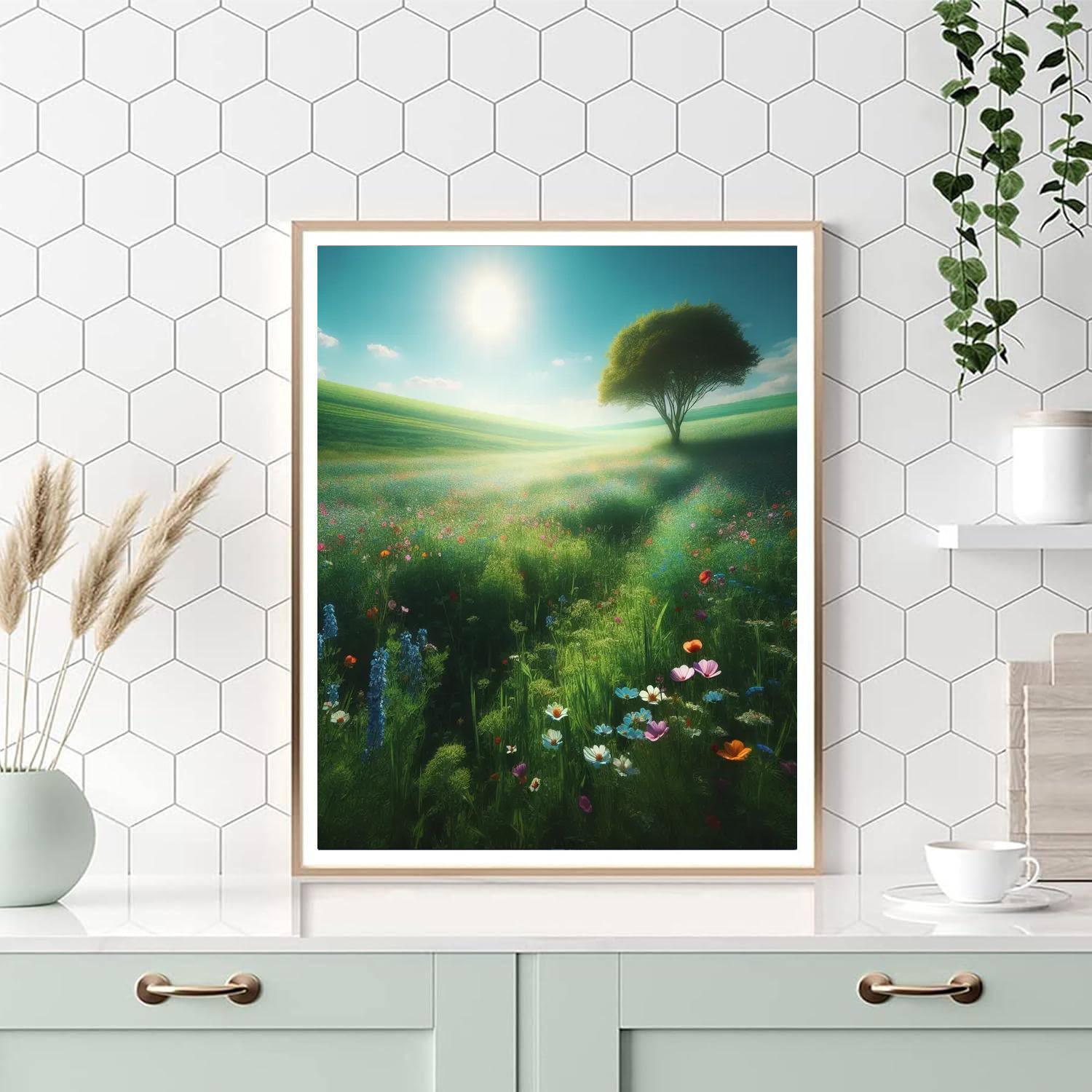 Pastoral Spring Scene Paint By Numbers Art