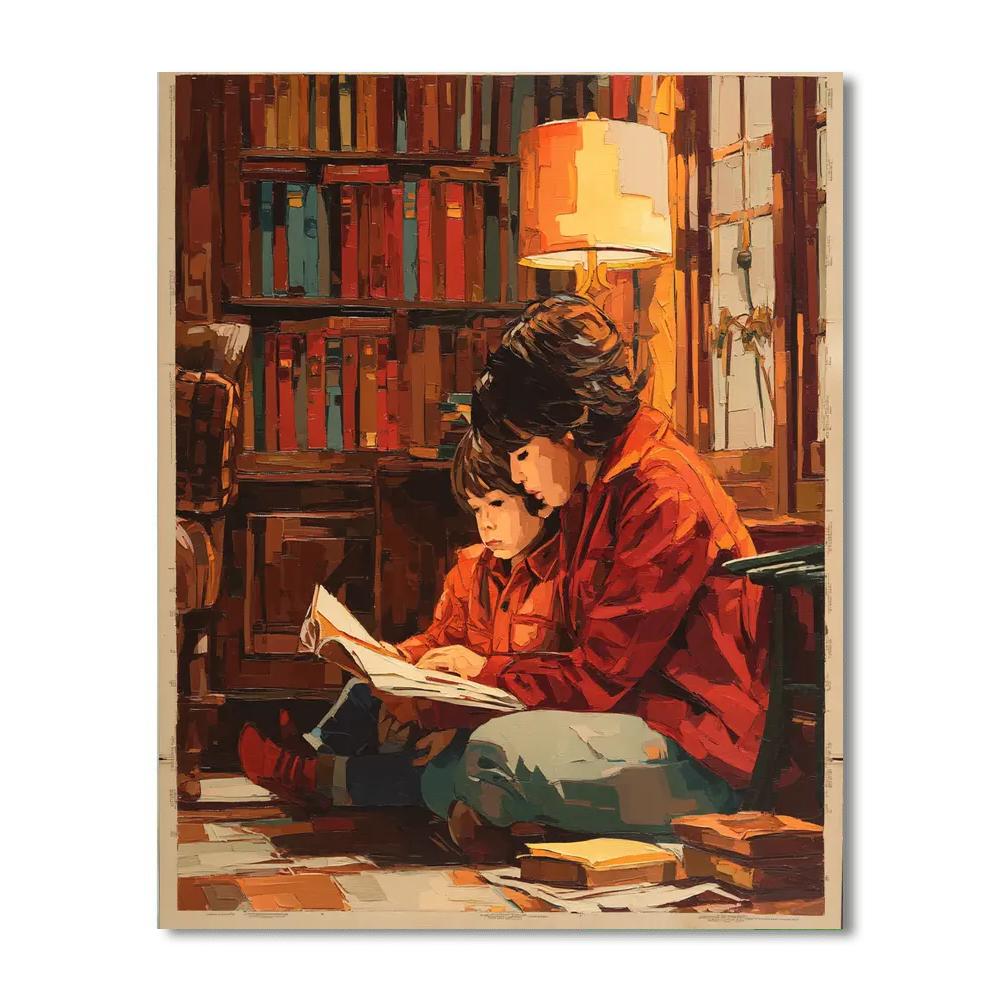 Library Of Love With Mom DIY Paint By Numbers