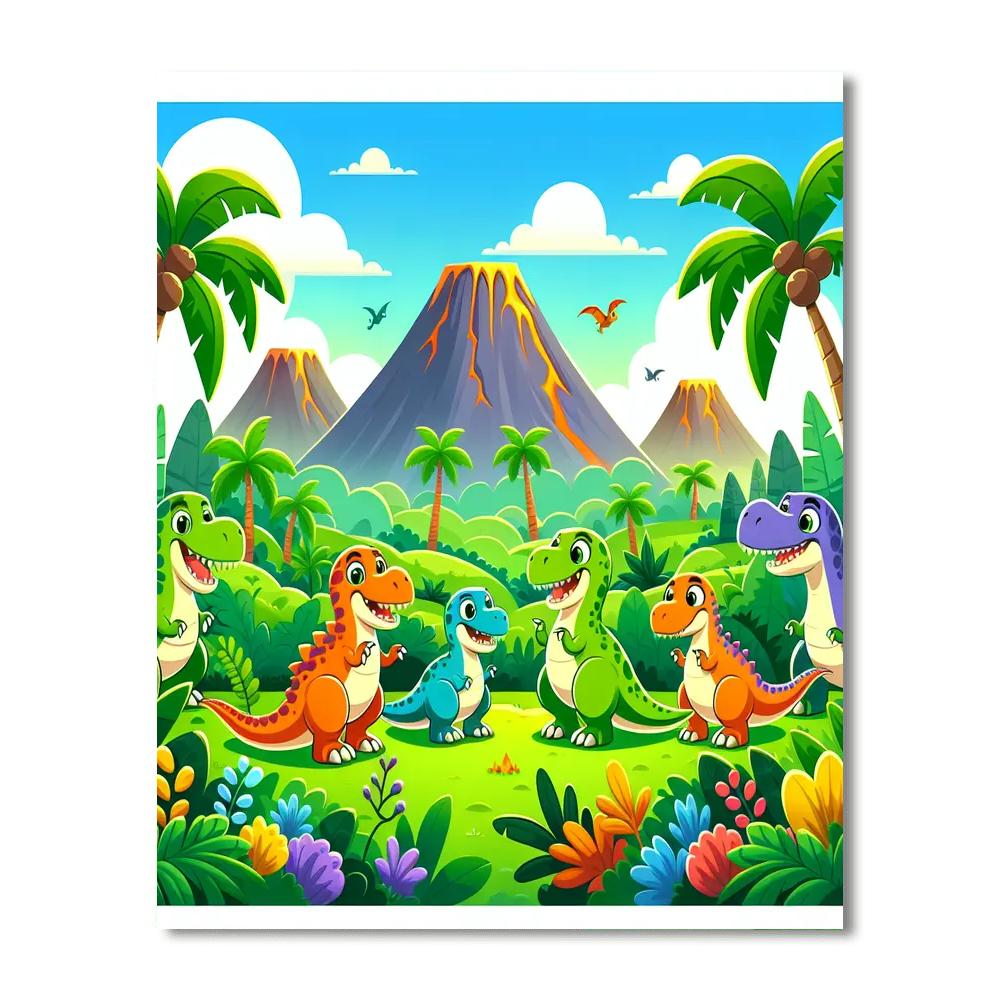 Daring Dinosaur Discoveries Painting Number Kit