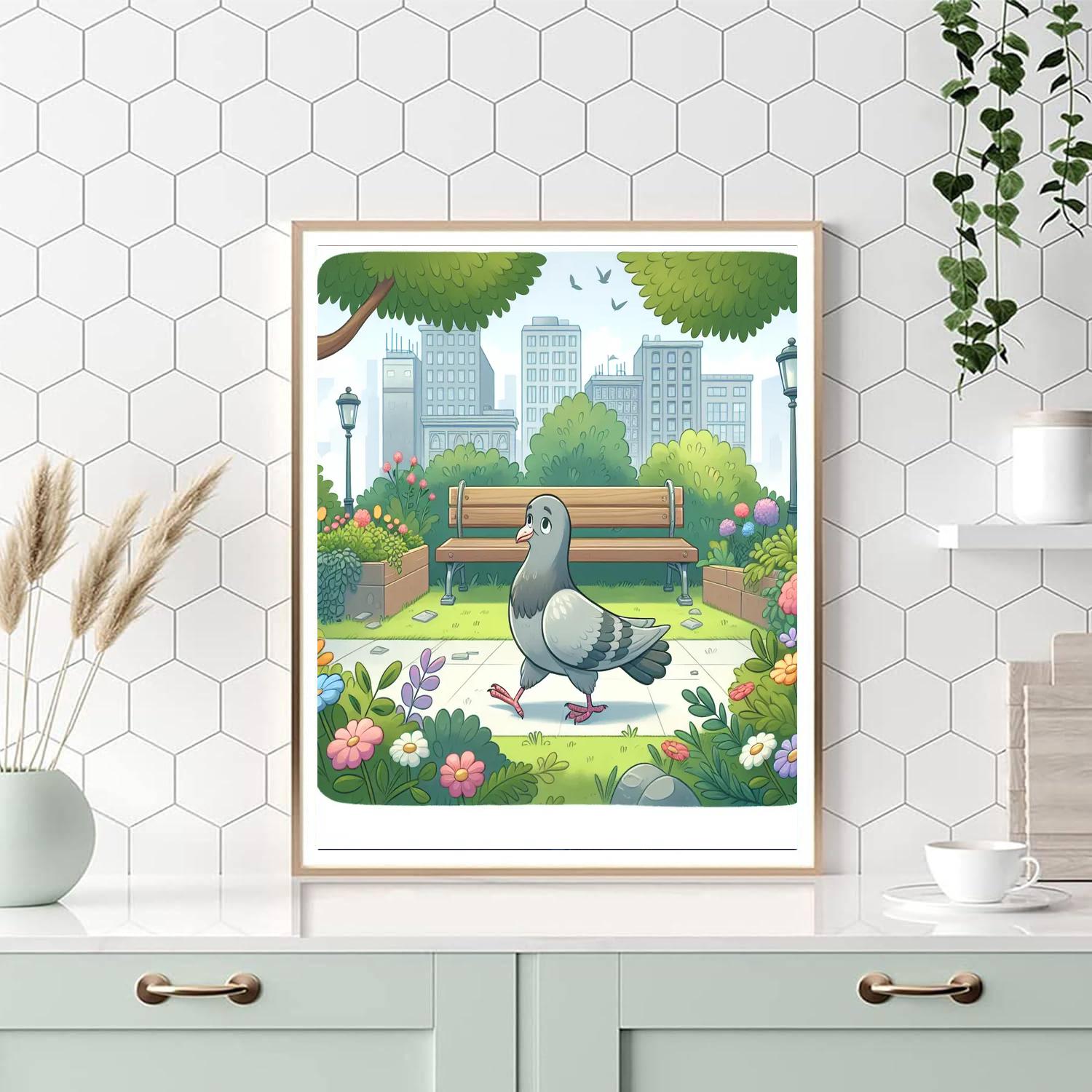 Proud Pigeon Painting Number Kit