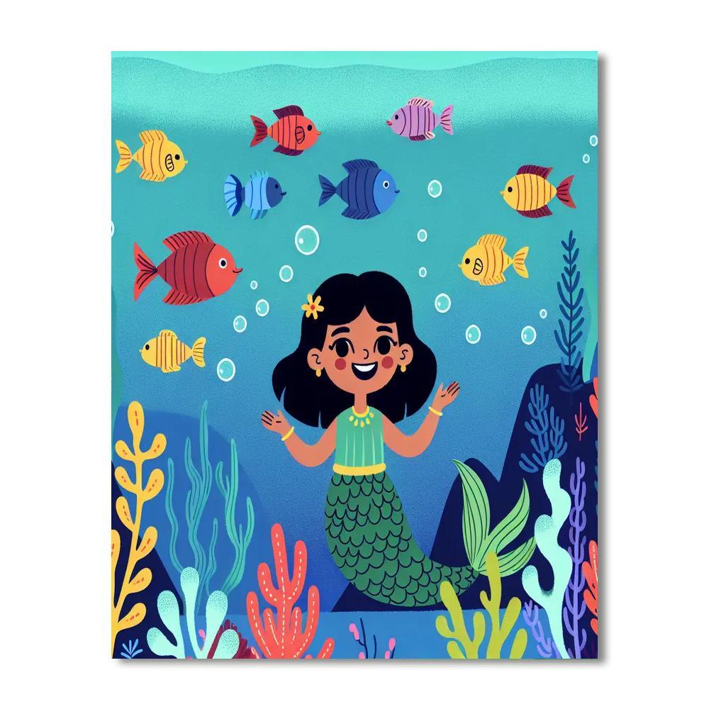 Seaside Mermaid Dreams Painting Number Kit