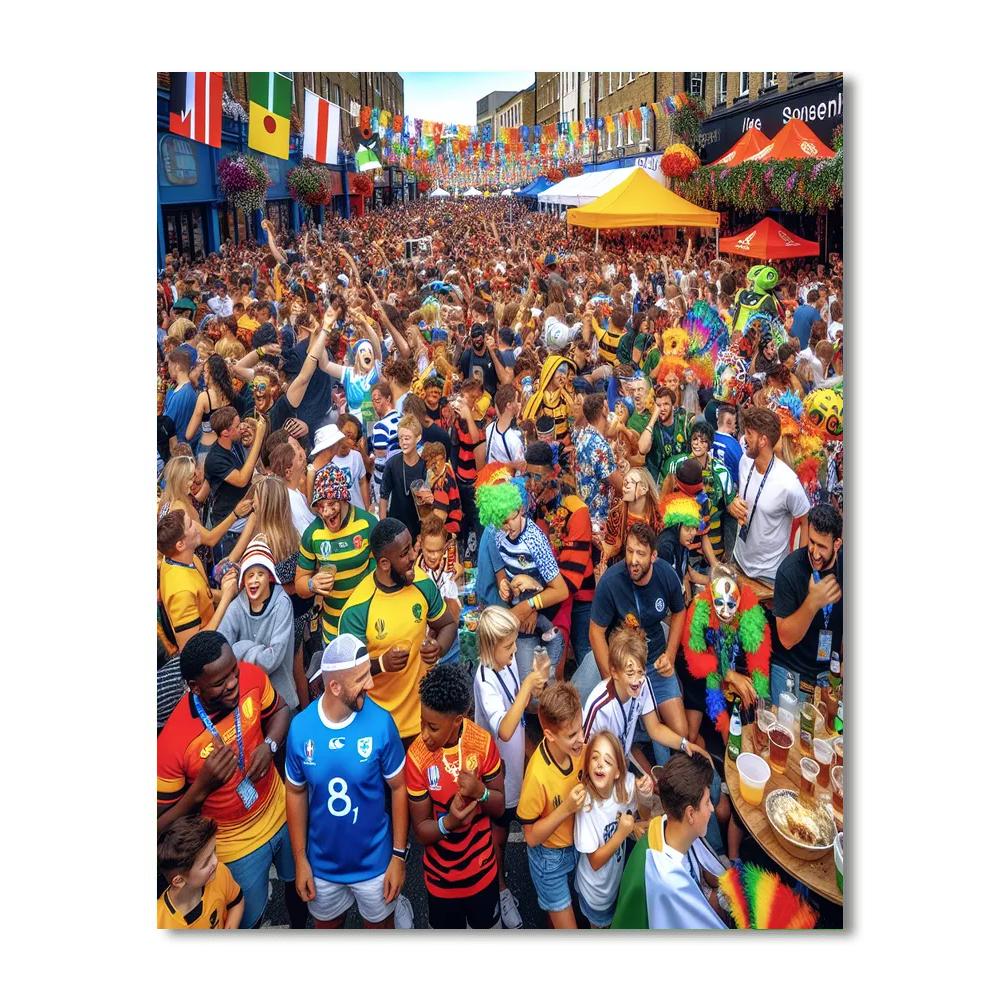 Rugby World Cup Festival Paint By Numbers Art