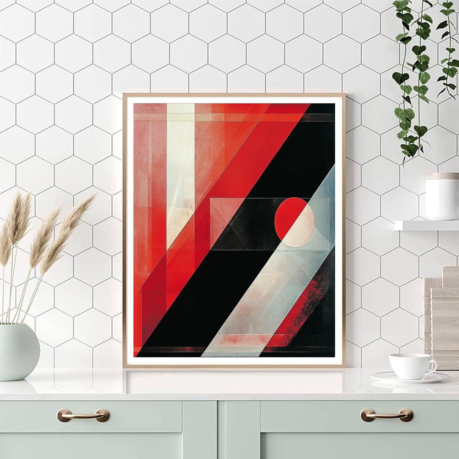 Kazimir Malevich Inspired Fluid Abstraction  Paint By Color