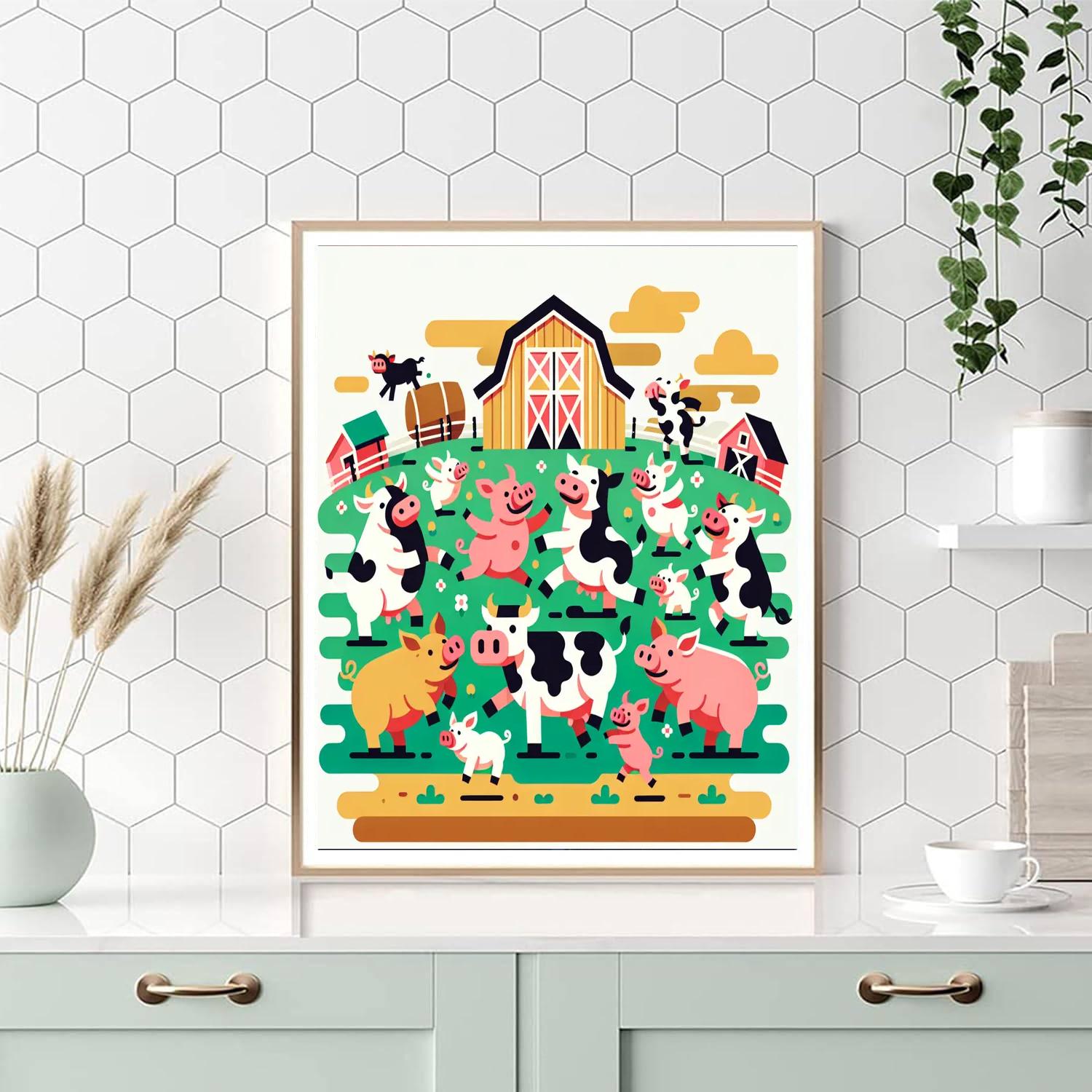 Funky Farm Festivities Numbered Painting Kits