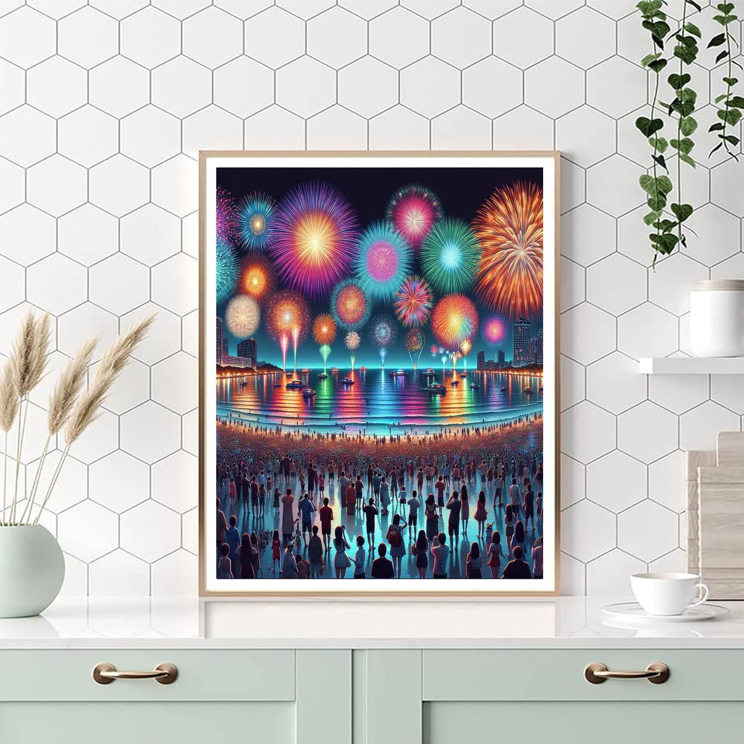 Pattaya International Fireworks Festival - Pattaya Painting By Numbers Kit