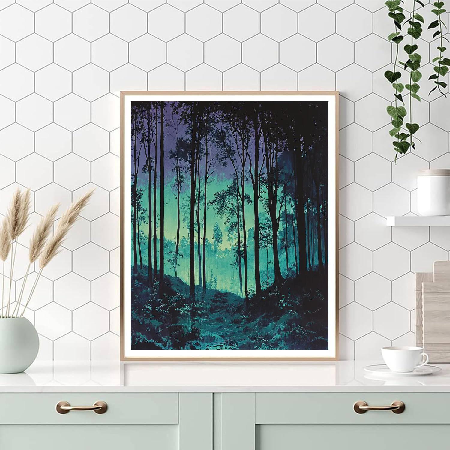 Caspar David Friedrich Inspired Gothic Forest Twilight  Paint By Number