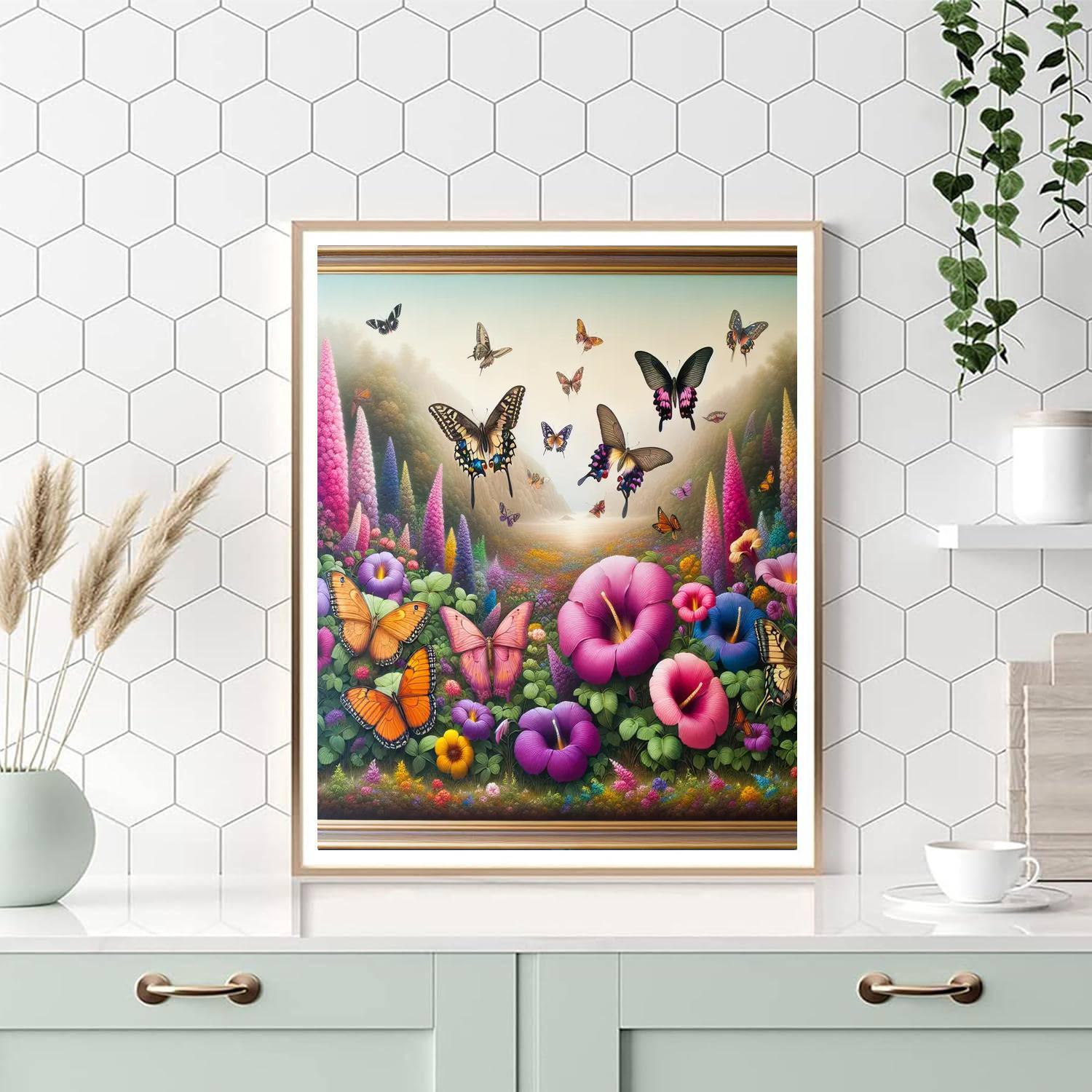 Elegant Butterfly Dance Numbered Painting Kits