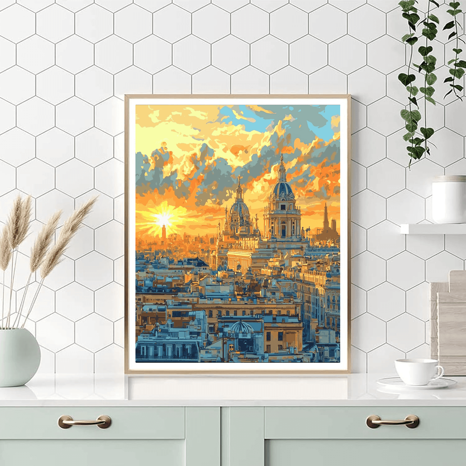 Michelangelo Inspired Michelangelo's Urban Renaissance  Paint By Numbers Art