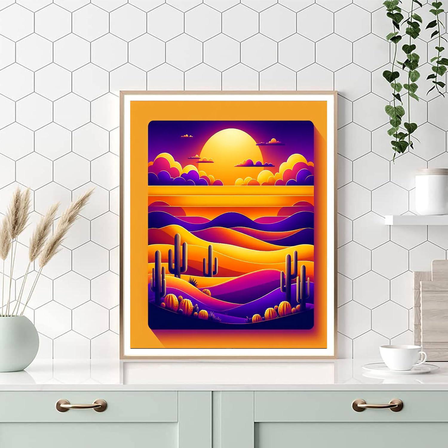Glorious Desert Sunrise DIY Paint By Numbers